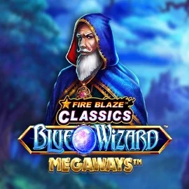 Fire Blaze Blue Wizard Megaways logo by Rarestone Gaming at Winbeatz Casino