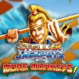 Stellar Jackpots with More Monkeys online game logo by Lightning Box Game on winbeatzcasino.eu