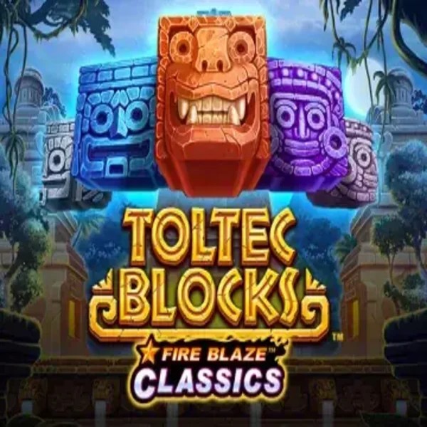 Fire Blaze: Toltec Blocks by Rarestone Gaming, showcased at winbeatzcasino.eu – game logo